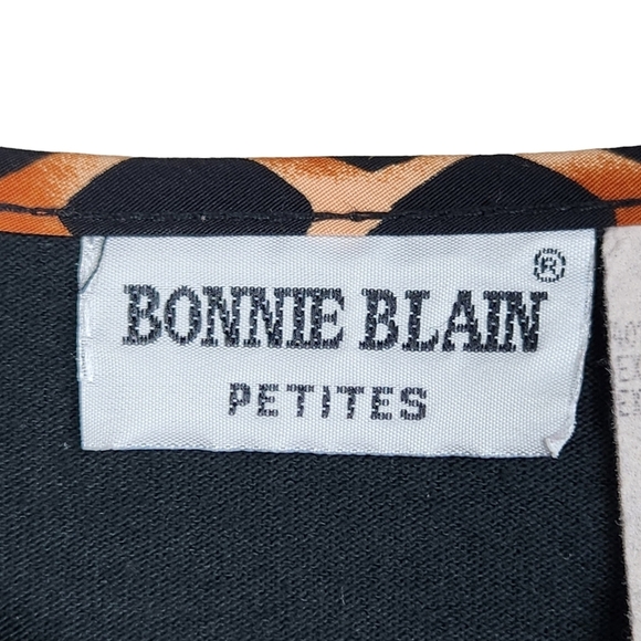 Vintage Bonnie Blain Black Cheetah Leopard Short Sleeve T-Shirt Blouse Large - Picture 4 of 6